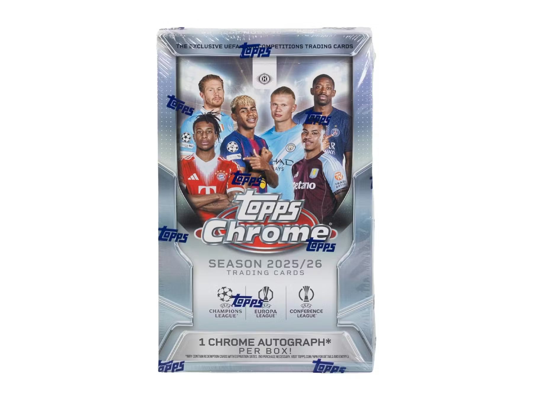 2025-26 Topps UEFA Club Competitions Chrome Soccer Hobby Box