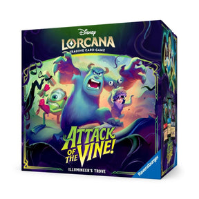 Disney Lorcana Attack of the Vine! Illumineer’s Trove Trading Card Game Box with 8 Booster Packs, Card Storage Box, Dice & Lore Counter (PREORDER - Release Date July 24, 2026)