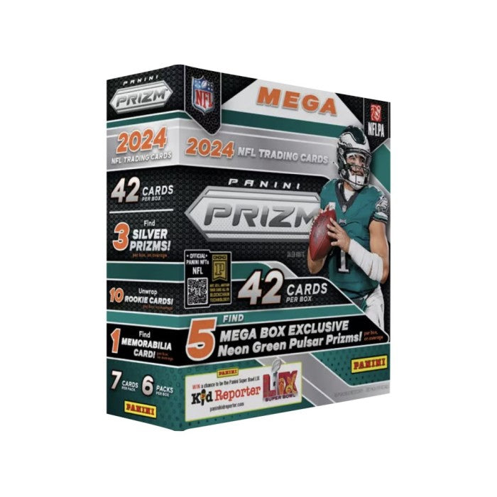 2024 Panini Prizm Football Mega Box - Neon Green Pulsar