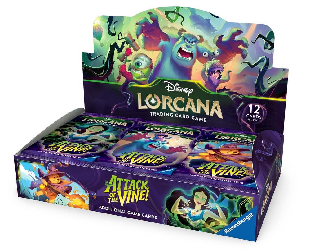 Disney Lorcana Attack of the Vine Booster Box Display | 24 Booster Packs with 12 Cards Each | Disney Trading Card Game TCG Collectible Cards for Players & Collectors (PREORDER - Release Date July 24, 2026)