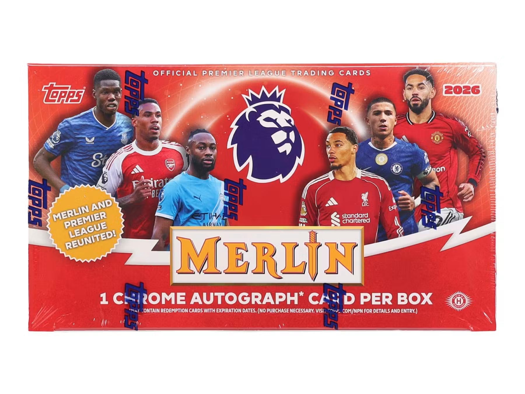 2025-26 Topps Merlin English Premier League Soccer Hobby 12-Box Case