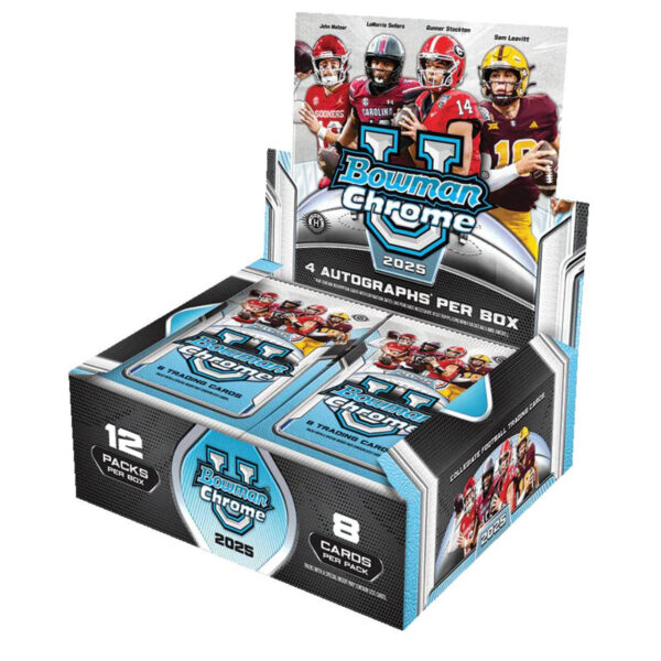 2025-bowman-university-chrome-football-hobby-jumbo-box__45343-1 2025 Bowman Chrome University Football Jumbo Box