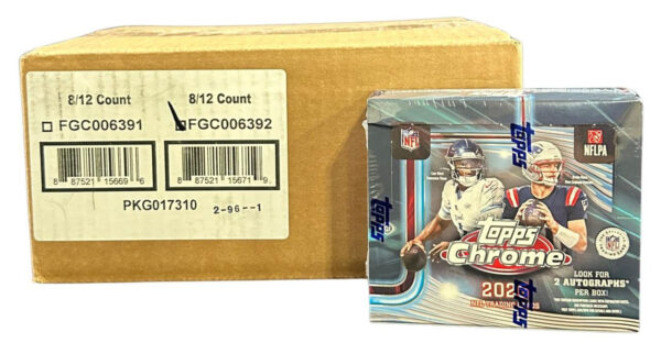 2025-topps-chrome-football-jumbo-8-box-case__46392-1 2025 Topps Chrome Football Jumbo 8 Box Case