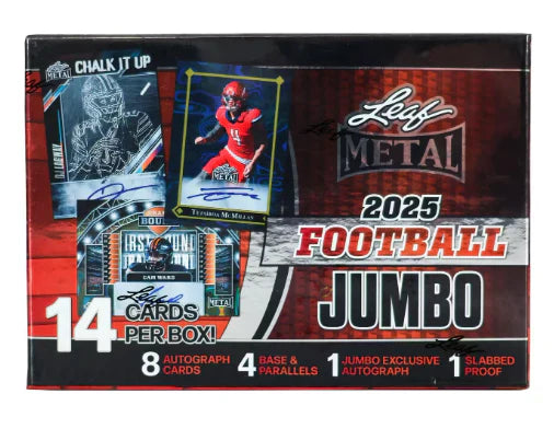 2025LeafMetalFootballJumboBox 2025 Leaf Metal Football Jumbo Box