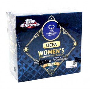 22tpuefawomensscsaph 2022/23 Topps UEFA Women's Champions League Chrome Sapphire Soccer Box