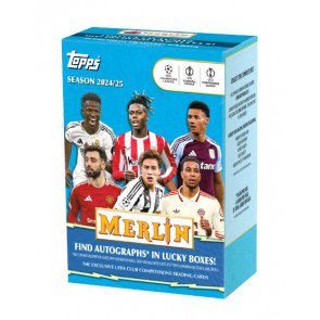 24tpuefaclubcompmerlinchrscbls_1 2024/25 Topps UEFA Club Competitions Merlin Chrome Soccer Blaster Box
