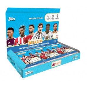 24tpuefaclubcompmerlinchrscpre_1 2024/25 Topps UEFA Club Competitions Merlin Chrome Soccer Hobby Box