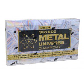 24udsbmetunichampos 2024 Upper Deck Skybox Metal Universe Champions Hobby Box