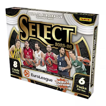 25-26_euroleague_selectbk_hobby 2025/26 Panini Select EuroLeague Basketball Hobby Box