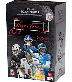 25-signaturefb-blaster-box 2025 Topps Signature Class Football Blaster Box