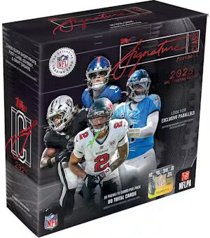 25-signaturefb-mega-box 2025 Topps Signature Class Football Mega Box
