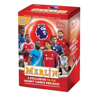 2526-merlinepl-blaster-box 2026 Topps Merlin Premier League Soccer Blaster Box