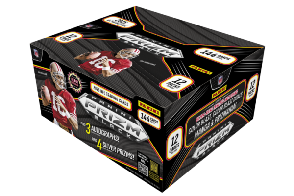 2025 Panini Prizm Black Football Hobby 12 Box Case