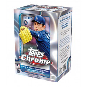 25tpchromebbbls_1 2025 Topps Chrome Baseball Blaster Box