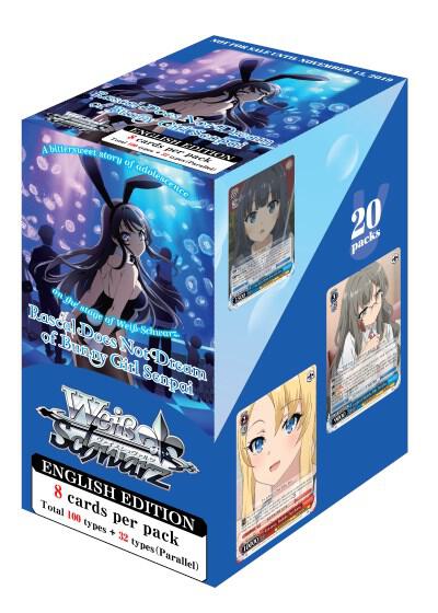 450677_in_1000x1000_bd7181da-33a5-4663-a5f6-b5f3b5e9c59b Weiss Schwarz Rascal Does Not Dream of Bunny Girl Senpai Booster Box
