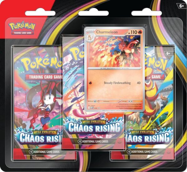 684458_in_1000x1000_6690b9c2-4825-4a90-a46b-8529b8dea80e Pokémon ME04 Chaos Rising 3 Pack Blister Charmeleon