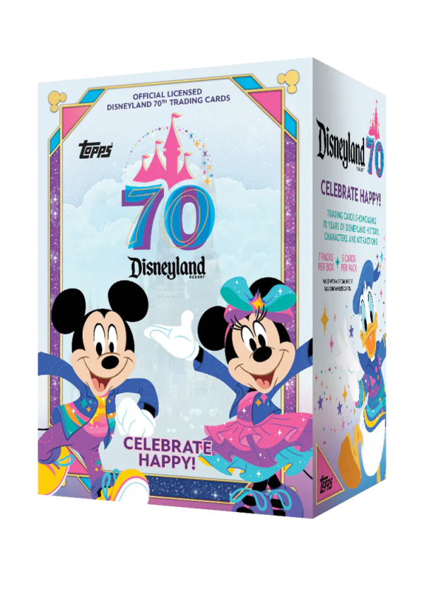 85000e74ce6b01f2f3d553c5a4547a58d7e26f58_25DS70_FGCXXXX_VB 2025 Topps Disneyland 70th Anniversary Blaster 40 Box Case