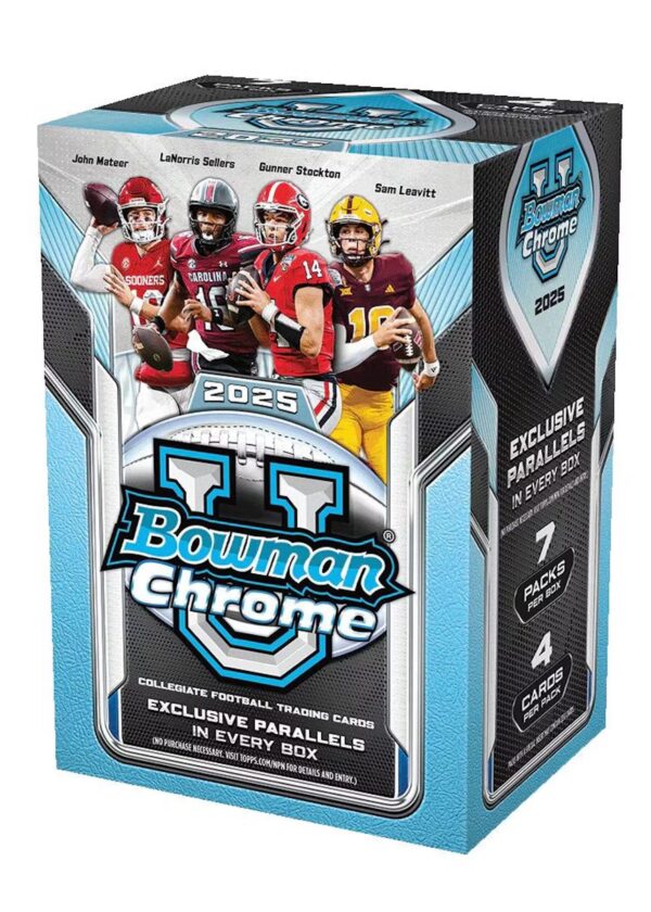 bucfb25blaster 2025 Bowman Chrome University Football Blaster Box