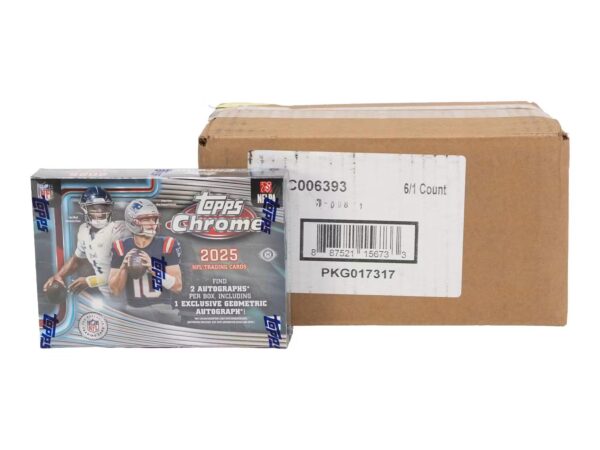 2025 Topps Chrome Football Breakers' Delight 6 Box Case
