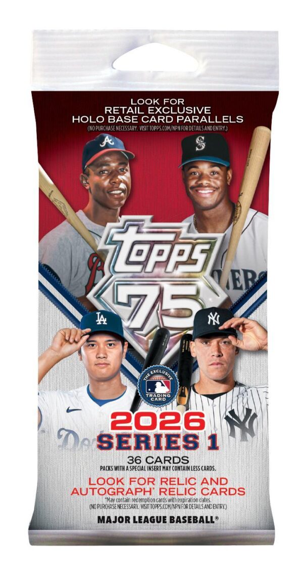 fagtpack 2026 Topps Series 1 Baseball Fat Pack