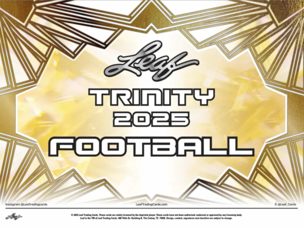 trinityfbjumbo 2025 Leaf Trinity Football Jumbo Box